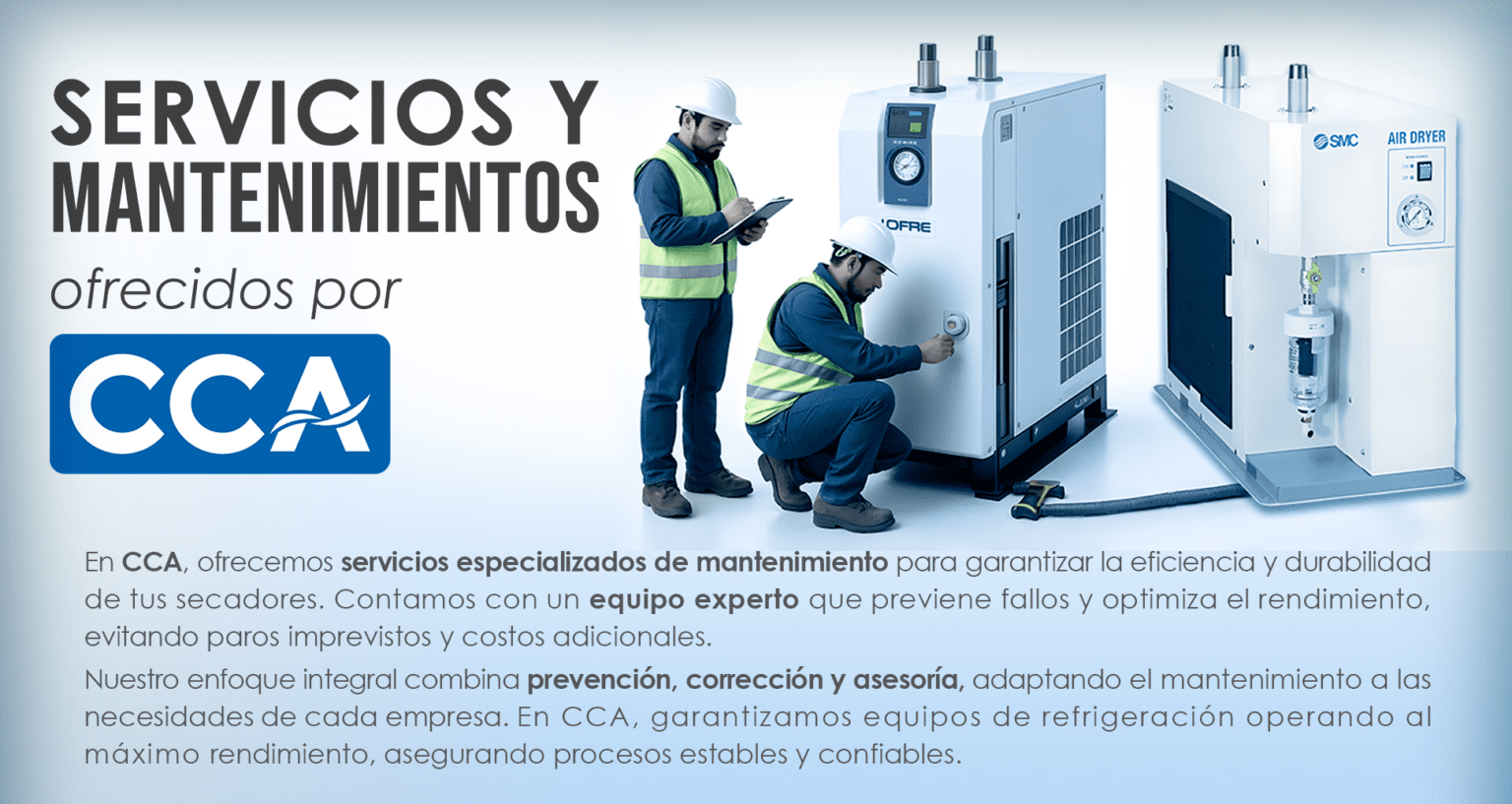 Servicio técnico en secadores industriales para optimización y mantenimiento de procesos productivos