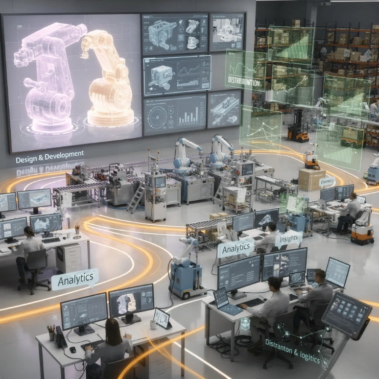 Transformación digital completa de la cadena de valor manufacturera