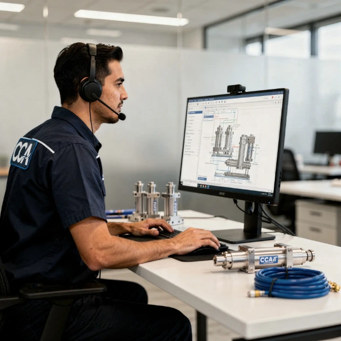 Asesor técnico de CCA brindando soporte en automatización industrial