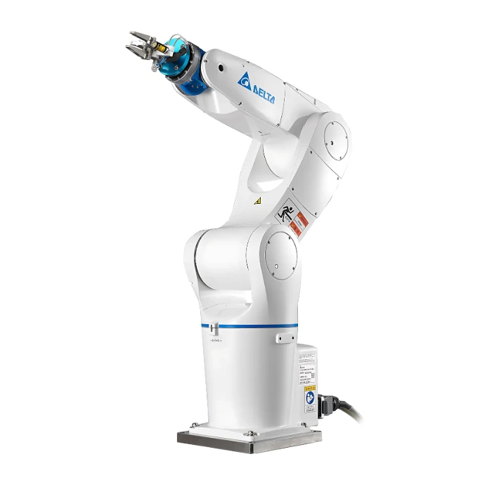Robot articulado de 6 ejes Delta serie DRV con muñeca hueca para aplicaciones de soldadura y ensamble complejo.