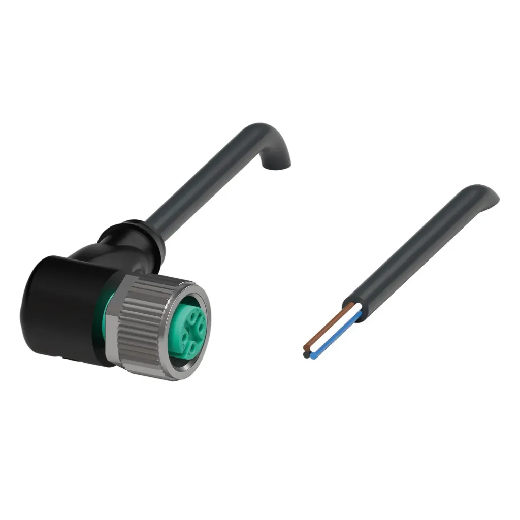 [V31-WM-BK5M-PVC-U] Conector de codo M8 5mts de Cable PVC V31-WM-BK5M-PVC-U P+F