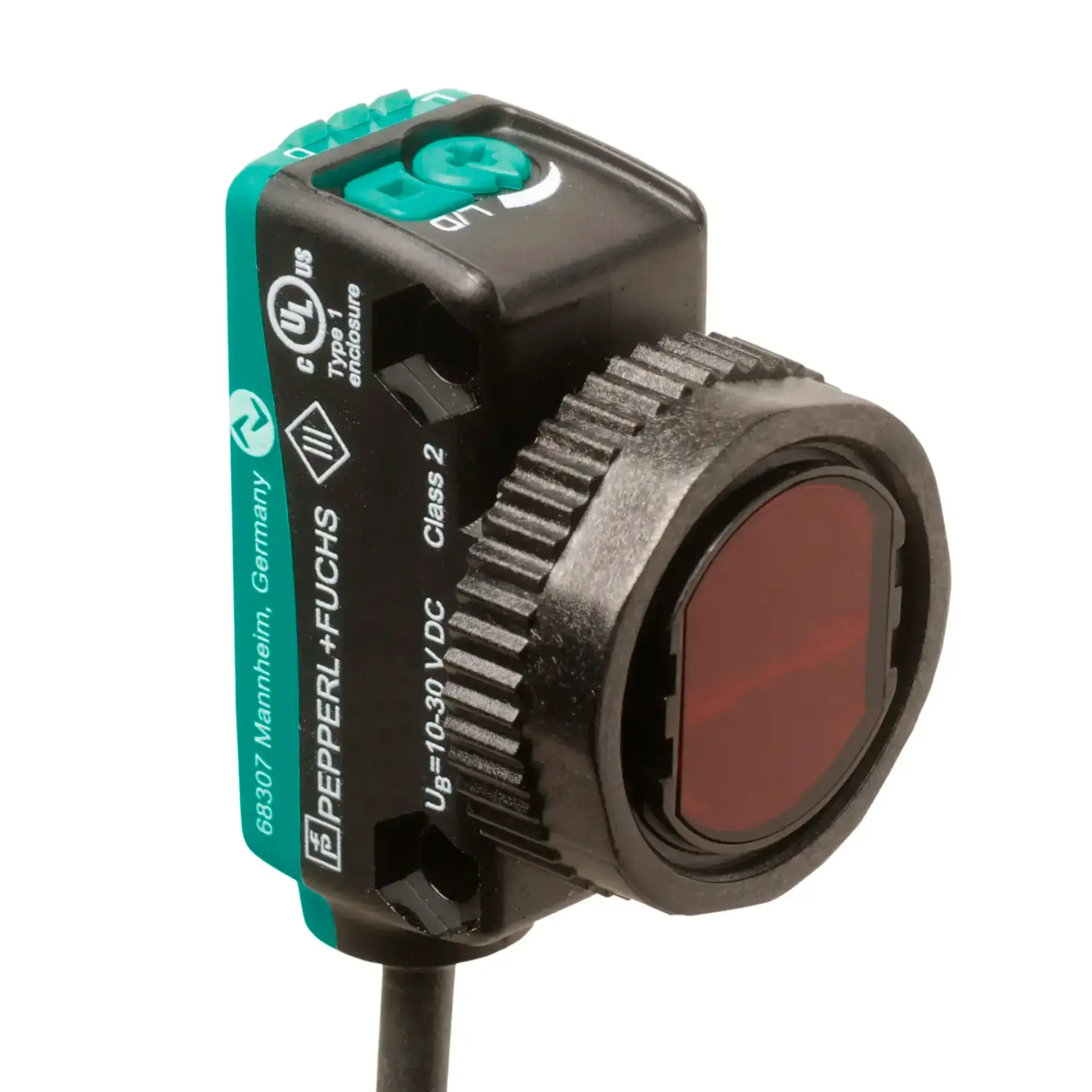 Sensor de Triangulación con Supresión de Fondo (BGS) IO-Link OBT300-R103-2EP-IO-0,3M-V1 Pepperl+Fuchs