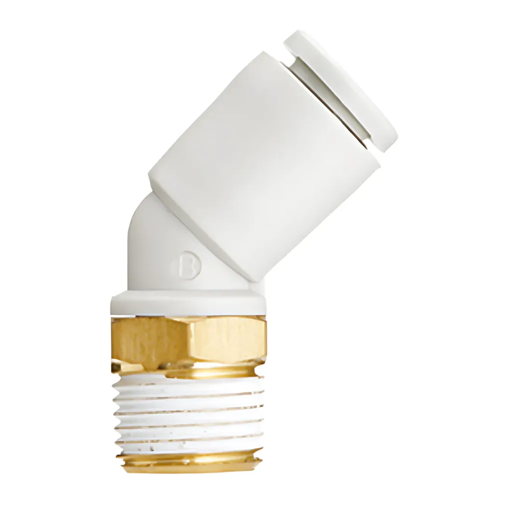 Conector de plástico Codo Macho 45° 10mm KQ2K10-04AS SMC
