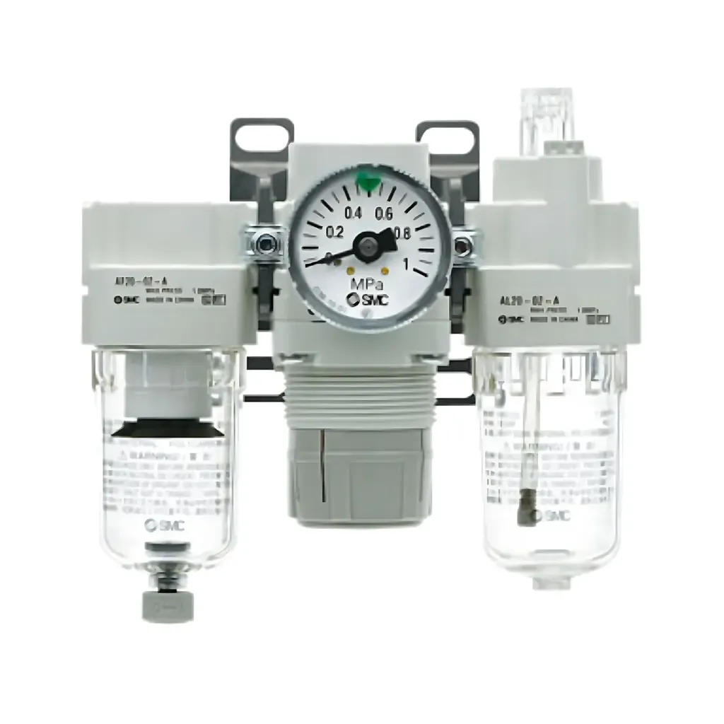 Unidad de Mantenimiento FRL ¼" NPT C/Manometro AC20-N02G-Z-A SMC