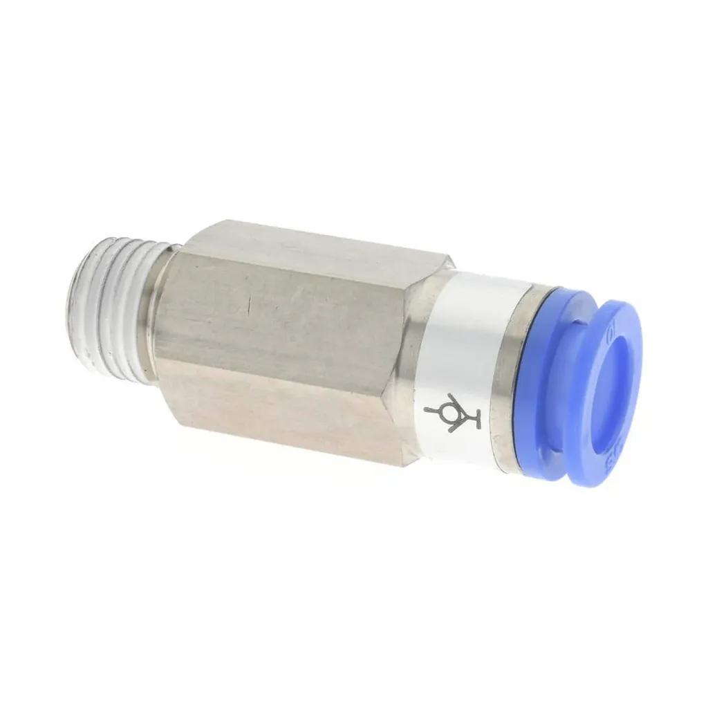 Conector Antirretorno Check Manguera Ø10mm Rosca 1/4 KCH10-02S SMC