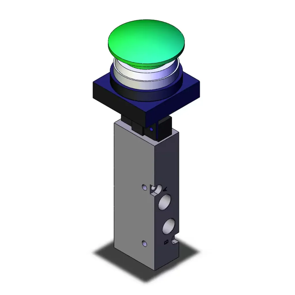 Válvula Mecánica de 5 Vías y 2 Posiciones con Botón de Enclavamiento VZM450-01-30G-X2 SMC